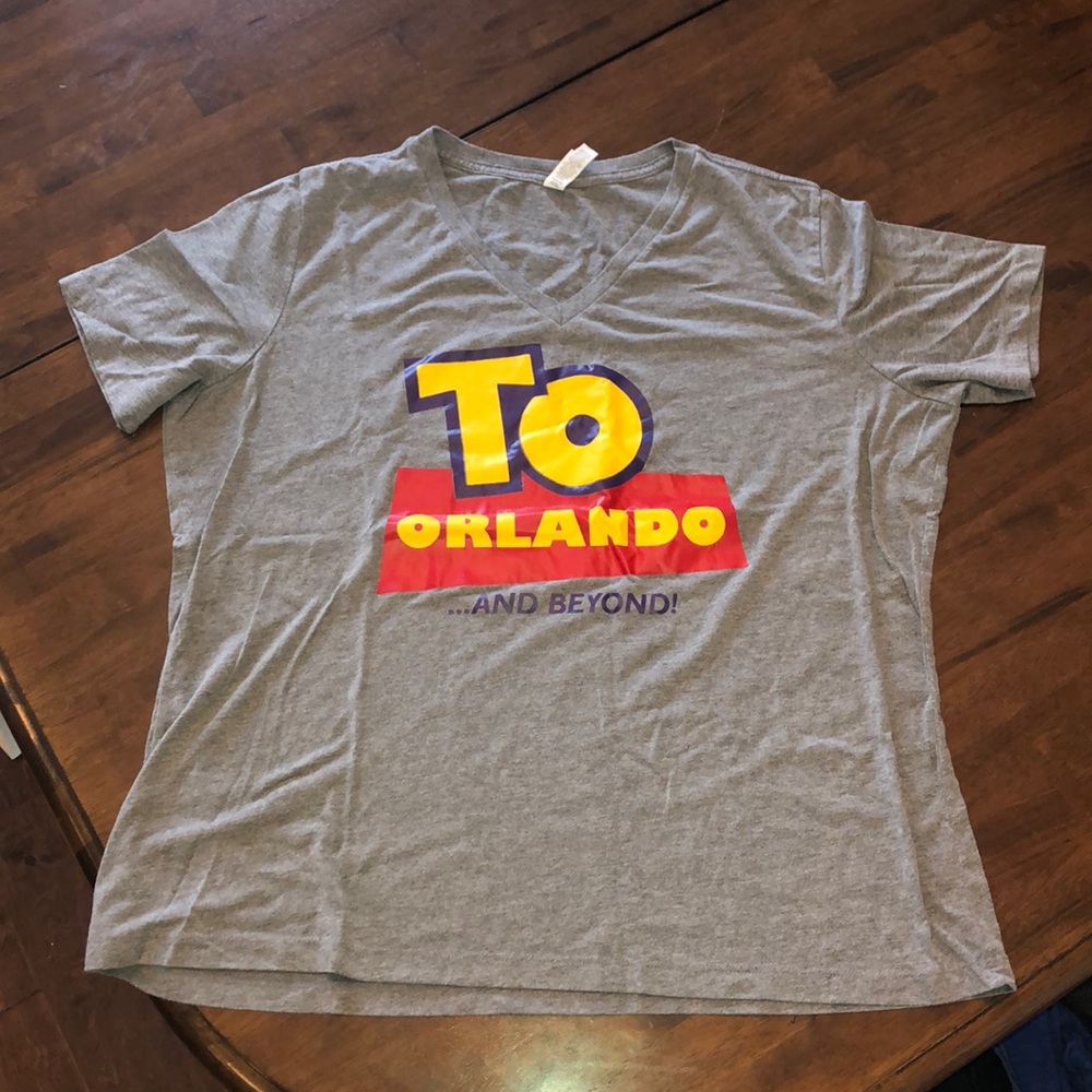 Custom made toy story themed V-neck. Unisex. GUC.